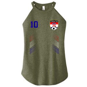 Croatia Soccer Croatian Football Retro 10 Jersey Women's Perfect Tri Rocker Tank