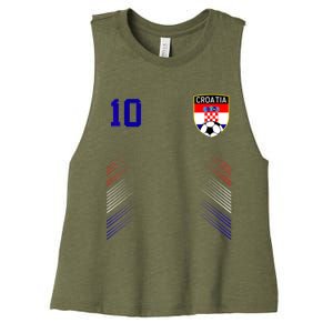 Croatia Soccer Croatian Football Retro 10 Jersey Women's Racerback Cropped Tank