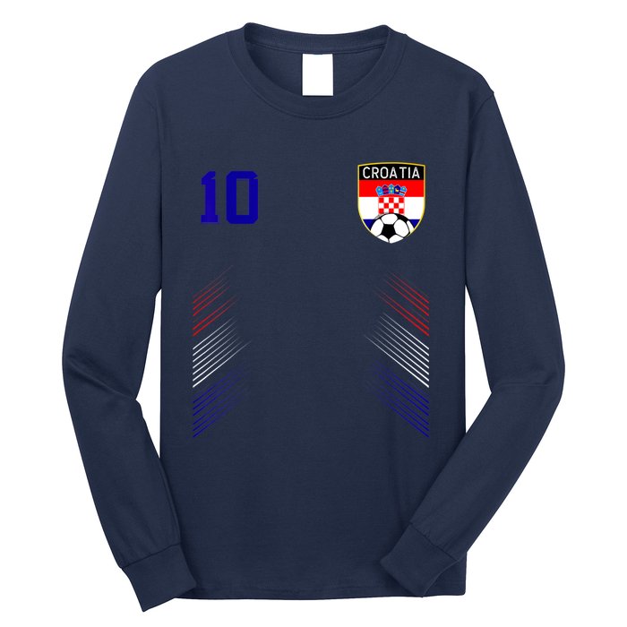 Croatia Soccer Croatian Football Retro 10 Jersey Long Sleeve Shirt