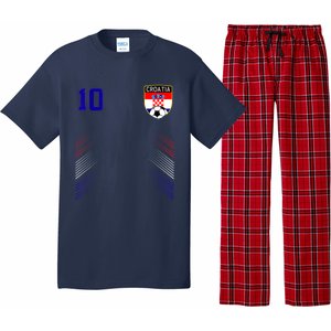 Croatia Soccer Croatian Football Retro 10 Jersey Pajama Set