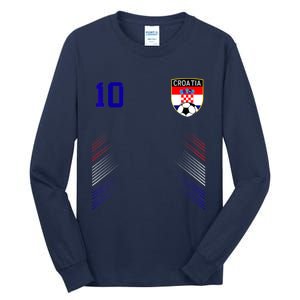 Croatia Soccer Croatian Football Retro 10 Jersey Tall Long Sleeve T-Shirt