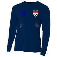 Croatia Soccer Croatian Football Retro 10 Jersey Cooling Performance Long Sleeve Crew