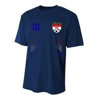 Croatia Soccer Croatian Football Retro 10 Jersey Performance Sprint T-Shirt