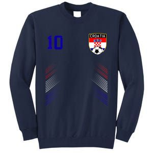 Croatia Soccer Croatian Football Retro 10 Jersey Tall Sweatshirt