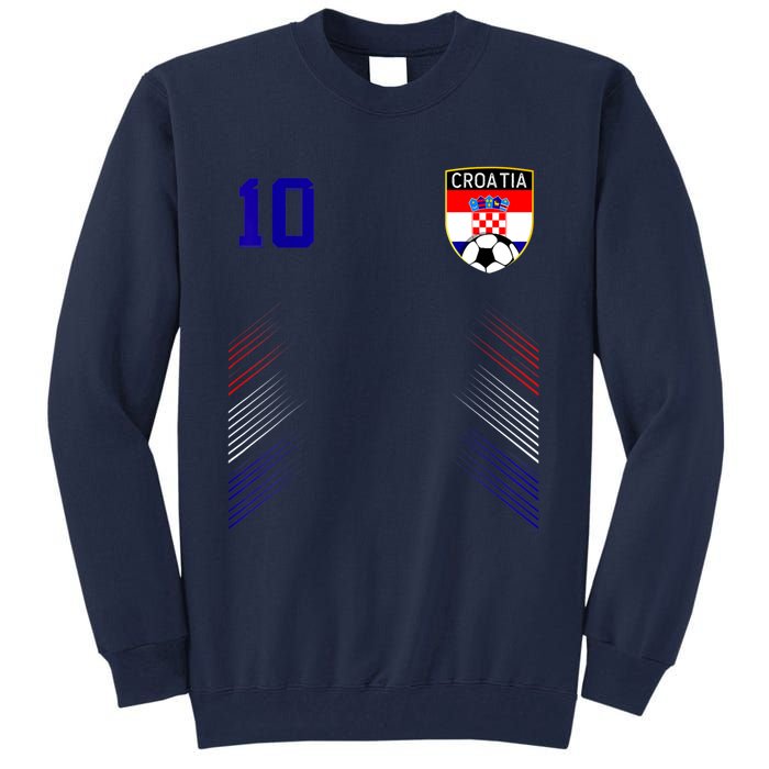 Croatia Soccer Croatian Football Retro 10 Jersey Tall Sweatshirt