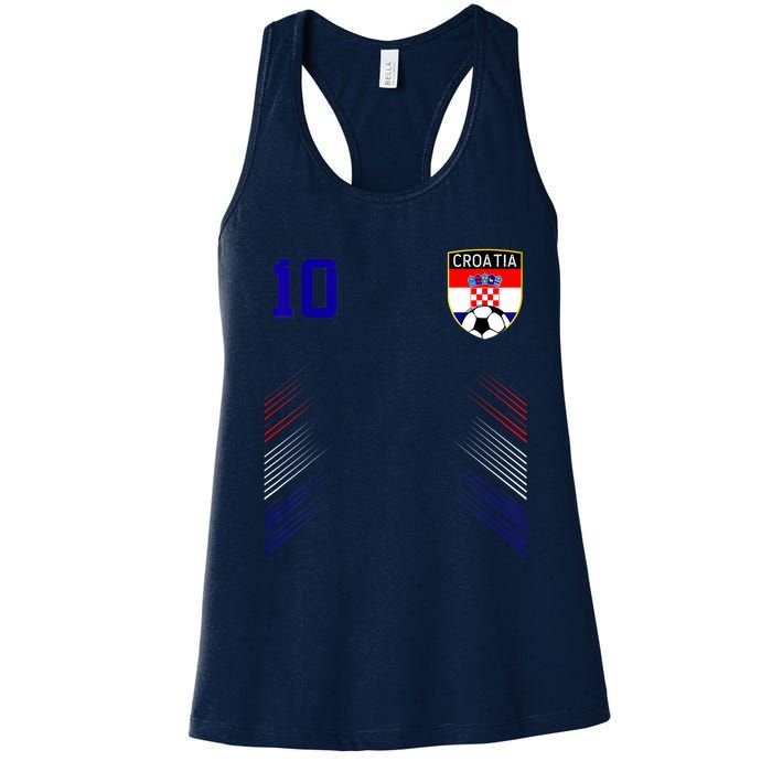 Croatia Soccer Croatian Football Retro 10 Jersey Women's Racerback Tank