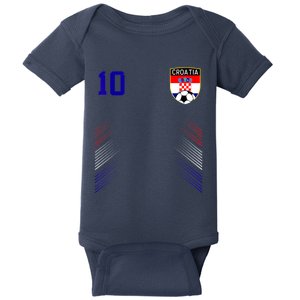 Croatia Soccer Croatian Football Retro 10 Jersey Baby Bodysuit