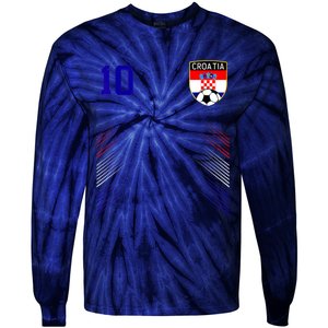 Croatia Soccer Croatian Football Retro 10 Jersey Tie-Dye Long Sleeve Shirt