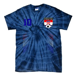 Croatia Soccer Croatian Football Retro 10 Jersey Tie-Dye T-Shirt