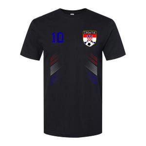 Croatia Soccer Croatian Football Retro 10 Jersey Softstyle CVC T-Shirt