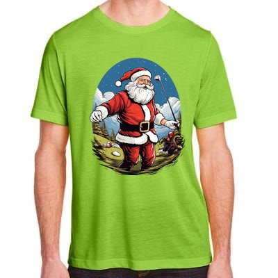 Christmas Santa Claus Golf Xmas Great Gift Adult ChromaSoft Performance T-Shirt