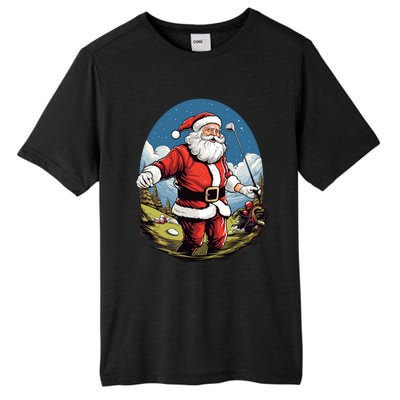 Christmas Santa Claus Golf Xmas Great Gift Tall Fusion ChromaSoft Performance T-Shirt