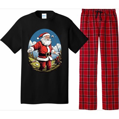 Christmas Santa Claus Golf Xmas Great Gift Pajama Set