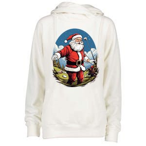 Christmas Santa Claus Golf Xmas Great Gift Womens Funnel Neck Pullover Hood