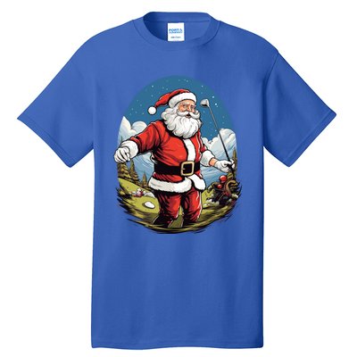 Christmas Santa Claus Golf Xmas Great Gift Tall T-Shirt