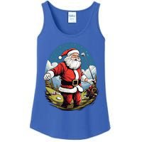 Christmas Santa Claus Golf Xmas Great Gift Ladies Essential Tank