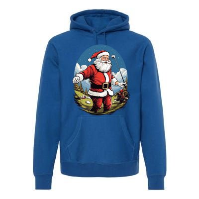 Christmas Santa Claus Golf Xmas Great Gift Premium Hoodie