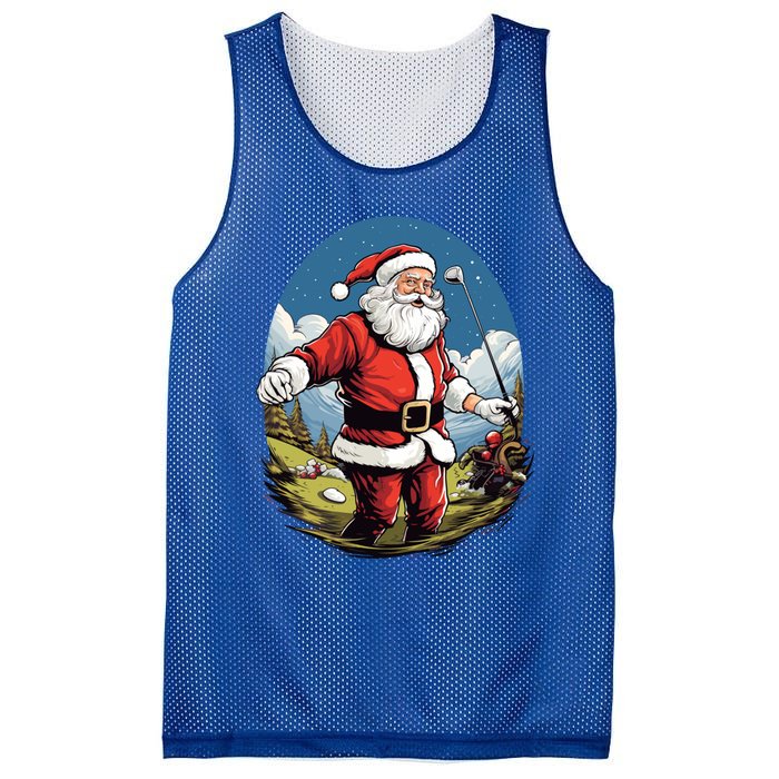 Christmas Santa Claus Golf Xmas Great Gift Mesh Reversible Basketball Jersey Tank