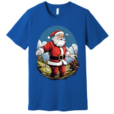 Christmas Santa Claus Golf Xmas Great Gift Premium T-Shirt