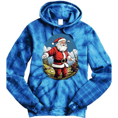 Christmas Santa Claus Golf Xmas Great Gift Tie Dye Hoodie