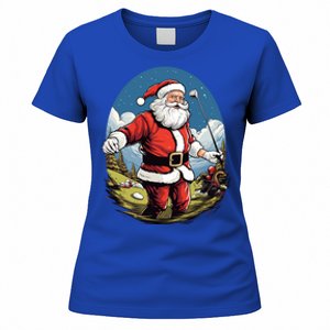 Christmas Santa Claus Golf Xmas Great Gift Women's T-Shirt