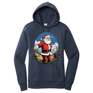 Christmas Santa Claus Golf Xmas Great Gift Women's Pullover Hoodie