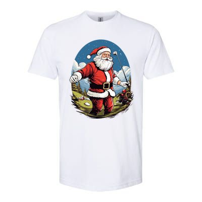 Christmas Santa Claus Golf Xmas Great Gift Softstyle CVC T-Shirt