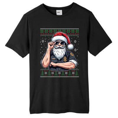 Christmas Santa Claus Police Officer Ugly Christmas Great Gift Tall Fusion ChromaSoft Performance T-Shirt