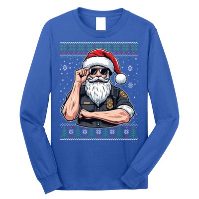 Christmas Santa Claus Police Officer Ugly Christmas Great Gift Long Sleeve Shirt