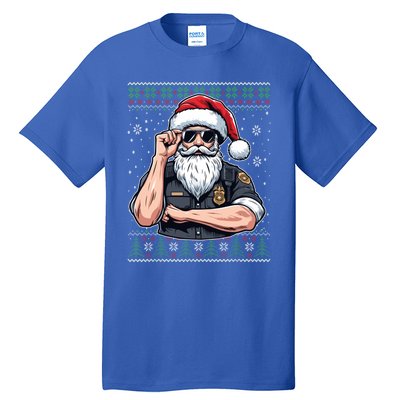 Christmas Santa Claus Police Officer Ugly Christmas Great Gift Tall T-Shirt