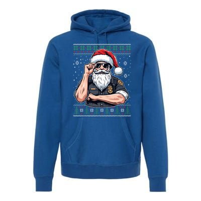 Christmas Santa Claus Police Officer Ugly Christmas Great Gift Premium Hoodie