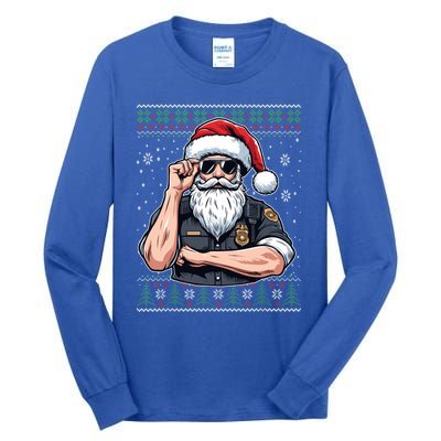 Christmas Santa Claus Police Officer Ugly Christmas Great Gift Tall Long Sleeve T-Shirt