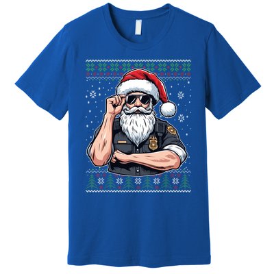 Christmas Santa Claus Police Officer Ugly Christmas Great Gift Premium T-Shirt