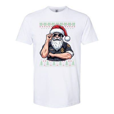 Christmas Santa Claus Police Officer Ugly Christmas Great Gift Softstyle CVC T-Shirt