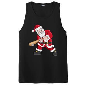 Christmas Santa Claus With Baseball Bat Baseball PosiCharge Competitor Tank