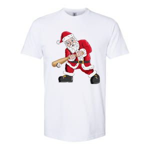 Christmas Santa Claus With Baseball Bat Baseball Softstyle CVC T-Shirt