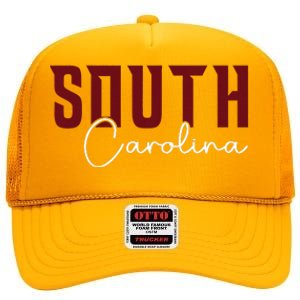 Classic South Carolina Souvenir High Crown Mesh Back Trucker Hat