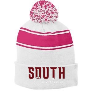 Classic South Carolina Souvenir Stripe Pom Pom Beanie