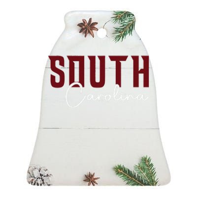 Classic South Carolina Souvenir Ceramic Bell Ornament