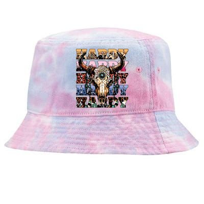 Cow Skull Tie-Dyed Bucket Hat