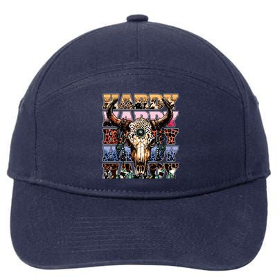 Cow Skull 7-Panel Snapback Hat