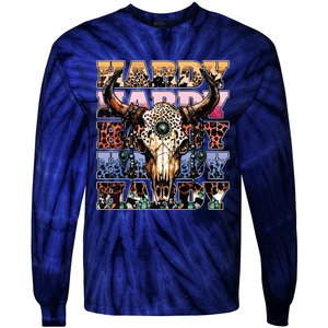 Cow Skull Tie-Dye Long Sleeve Shirt