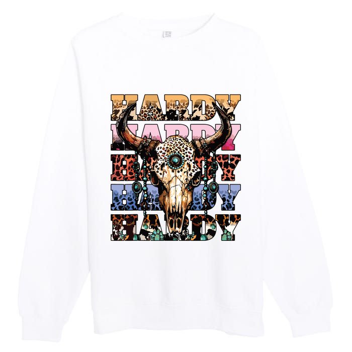 Cow Skull Premium Crewneck Sweatshirt