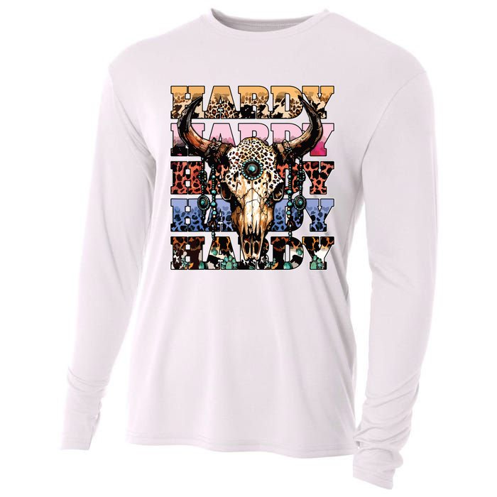 Cow Skull Cooling Performance Long Sleeve Crew