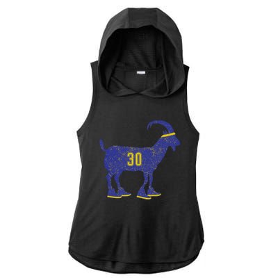 Cool Goat 30 Basketball Greatest Of All Time Ladies PosiCharge Tri-Blend Wicking Draft Hoodie Tank