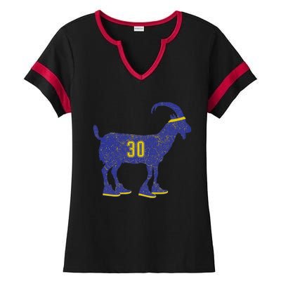 Cool Goat 30 Basketball Greatest Of All Time Ladies Halftime Notch Neck Tee