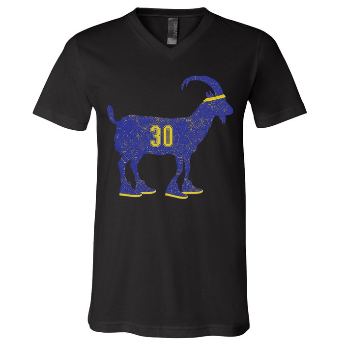 Cool Goat 30 Basketball Greatest Of All Time V-Neck T-Shirt