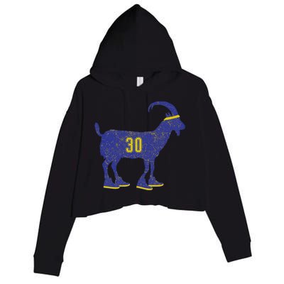 Cool Goat 30 Basketball Greatest Of All Time Crop Fleece Hoodie