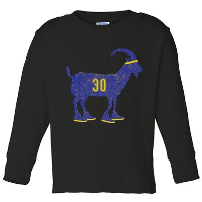 Cool Goat 30 Basketball Greatest Of All Time Toddler Long Sleeve Shirt