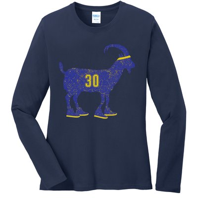 Cool Goat 30 Basketball Greatest Of All Time Ladies Long Sleeve Shirt